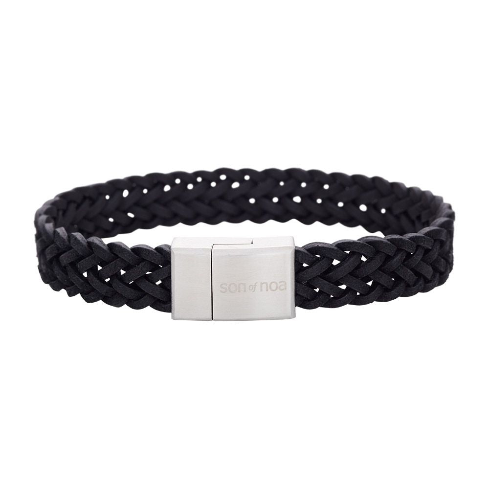 Køb Son of noa - SON bracelet black calf leather 21cm - Model: 897 011-BLACK21 hos Guldsmed Smeds