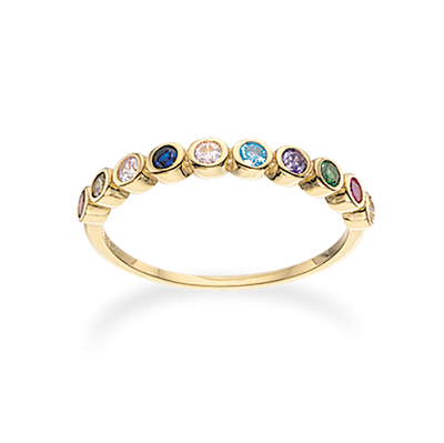 Køb Scrouples - Ring 8 kt. rainbow synt. zir - Model nr.: 711423 hos Guldsmed Smeds