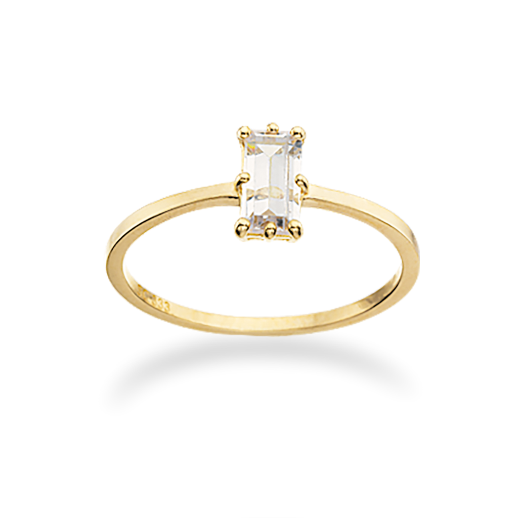 Køb Scrouples - Ring 8 kt. baguette synt. zir - Model nr.: 711463 hos Guldsmed Smeds