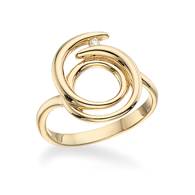 Køb Scrouples - Ring 14 kt. spiral m. 0,027 w/si - Model nr.: 711645 hos Guldsmed Smeds