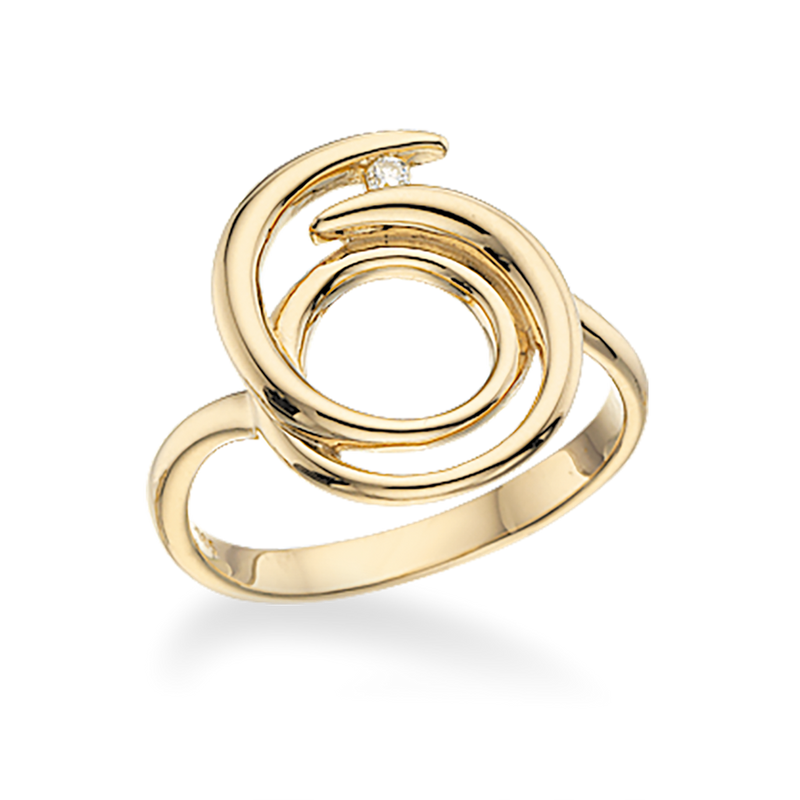 Køb Scrouples - Ring 14 kt. spiral m. 0,027 w/si - Model nr.: 711645 hos Guldsmed Smeds