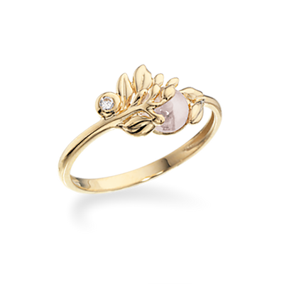 Køb Scrouples - Prima Vera ring 14 kt. m zir og rosa quartz - Model nr.: 711835 hos Guldsmed Smeds