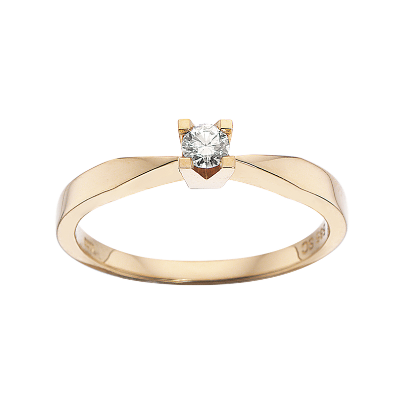 Køb Scrouples - Kleopatra ring rødguld 0,10 W/SI 14 kt - Modelnr.: 7135,10 hos Guldsmed Smeds