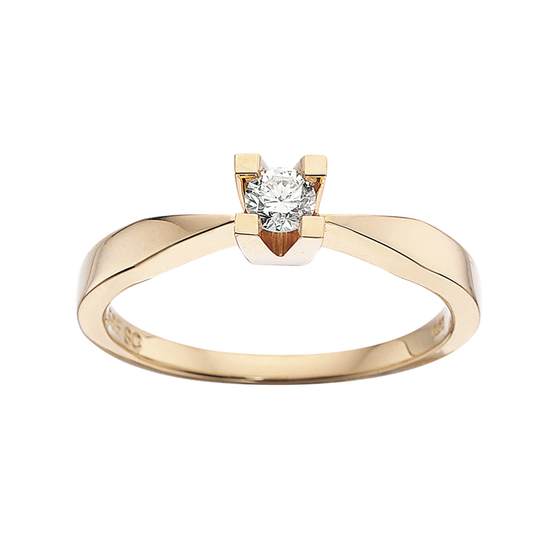Køb Scrouples - Kleopatra ring rødguld 0,15 W/SI 14 kt -  Modelnr.: 7135,15 hos Guldsmed Smeds
