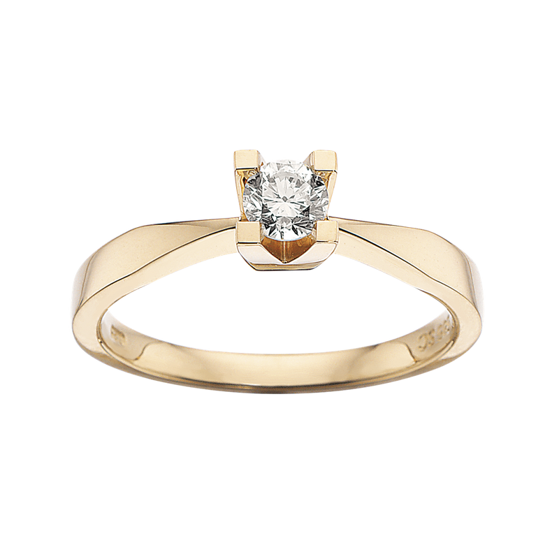 Køb Scrouples - Kleopatra ring rødguld 0,25 W/SI 14 kt -  Modelnr.: 7135,25 hos Guldsmed Smeds