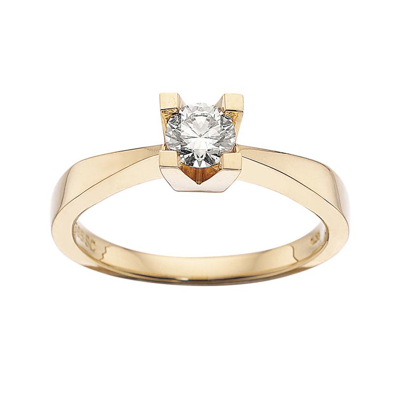 Køb Scrouples - Kleopatra ring rødguld 0,35 W/SI 14 kt -  Modelnr.: 7135,35 hos Guldsmed Smeds