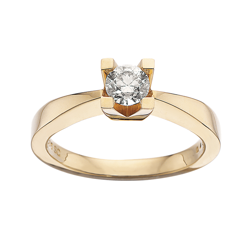 Køb Scrouples - Kleopatra ring rødguld 0,40 W/SI 14 kt -  Modelnr.: 7135,40 hos Guldsmed Smeds