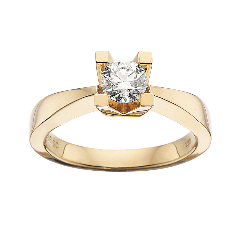 Køb Scrouples - Kleopatra ring rødguld 0,50 W/SI 14 kt -  Modelnr.: 7135,50 hos Guldsmed Smeds