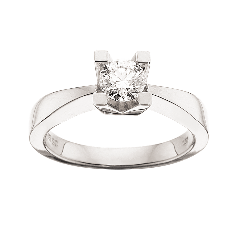 Køb Scrouples - Kleopatra hvidguld ring 0,50 W/SI 14 kt -  Modelnr.: 7136,50 hos Guldsmed Smeds