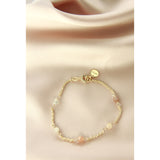 Jeberg Jewellery - Forgyldt LOVE EYE armbånd nude moonstone  - Model: 7182-G