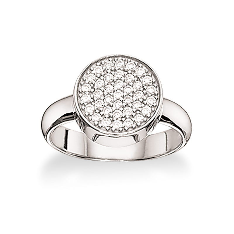 Køb Scrouples - Sølv ring, signet m. pavé - Model nr.: 723802 hos Guldsmed Smeds