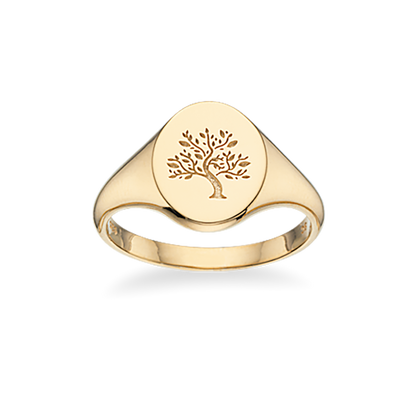 Køb Scrouples - Ring livets træ, oval sølv forgyldt - Model nr.: 725162 hos Guldsmed Smeds