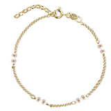 Jeberg Jewellery - Forgyldt LOVE EYE armbånd dobbelt perle  - Model: 7260-G