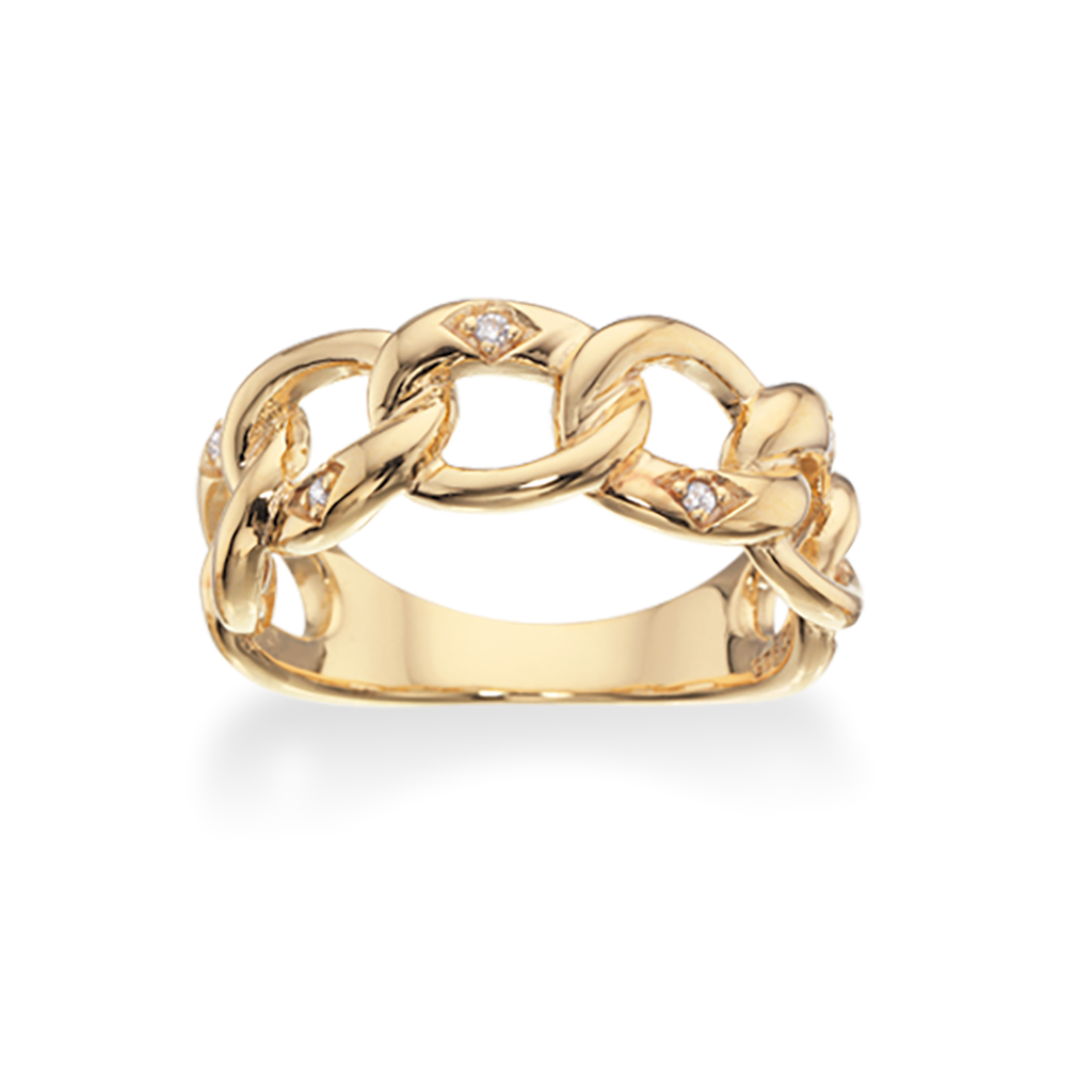 Køb Scrouples - Ring forgyldt sølv, panzer med zir  - Model nr.: 726152 hos Guldsmed Smeds