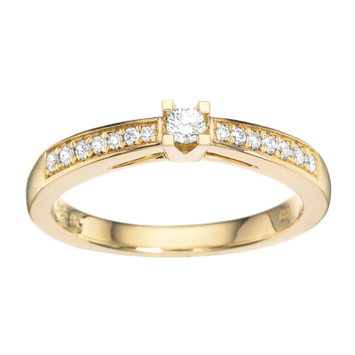 Køb Scrouples - Kleopatra Queen diamantring 14 kt. rødguld med 0,15ct w/si - Modelnr.: 7535,15 hos Guldsmed Smeds