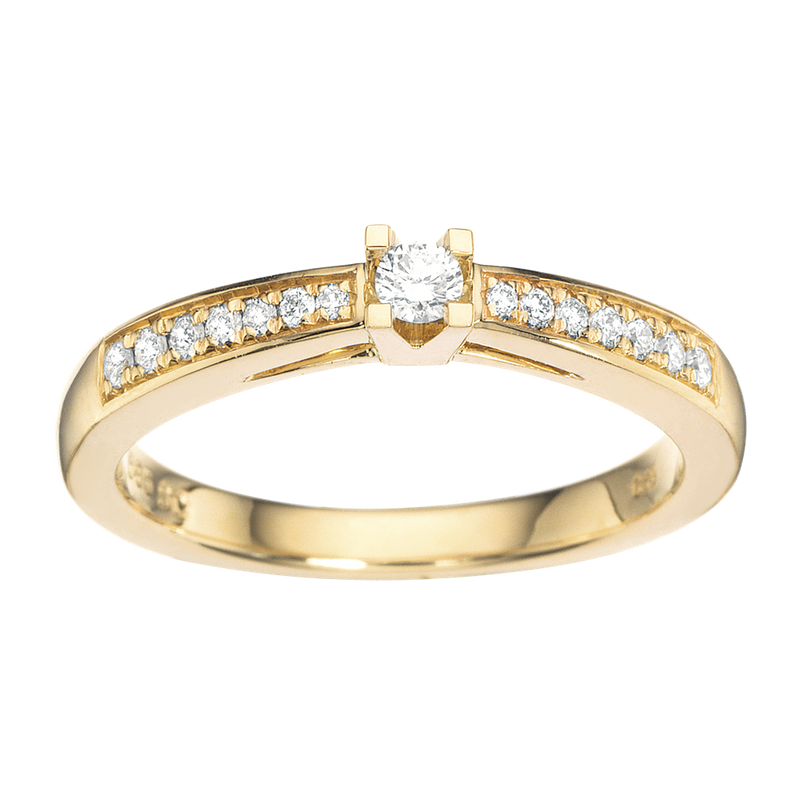 Køb Scrouples - Kleopatra Queen diamantring 14 kt. rødguld med 0,15ct w/si - Modelnr.: 7535,15 hos Guldsmed Smeds