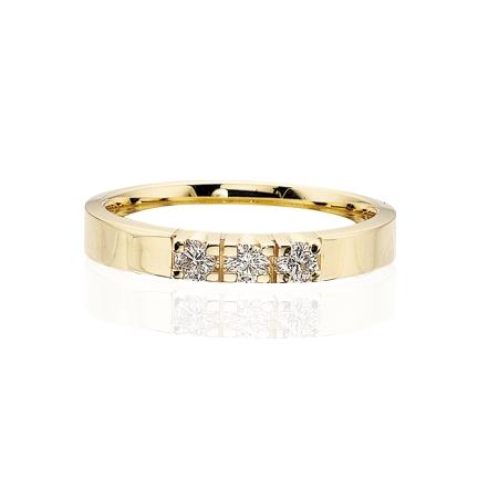 Køb Scrouples - Grace diamant ring 14 kt. guld 3x0,04 w/si diamant - Modelnr.: 7755,3 hos Guldsmed Smeds