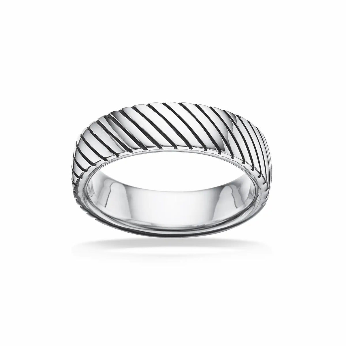 Scrouples - Sølv herrering med oxideret mønster - Model: 791112