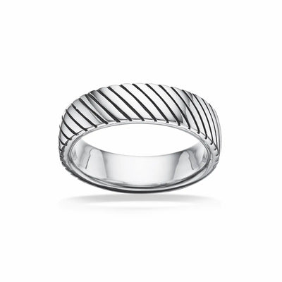 Scrouples - Sølv herrering med oxideret mønster - Model: 791112
