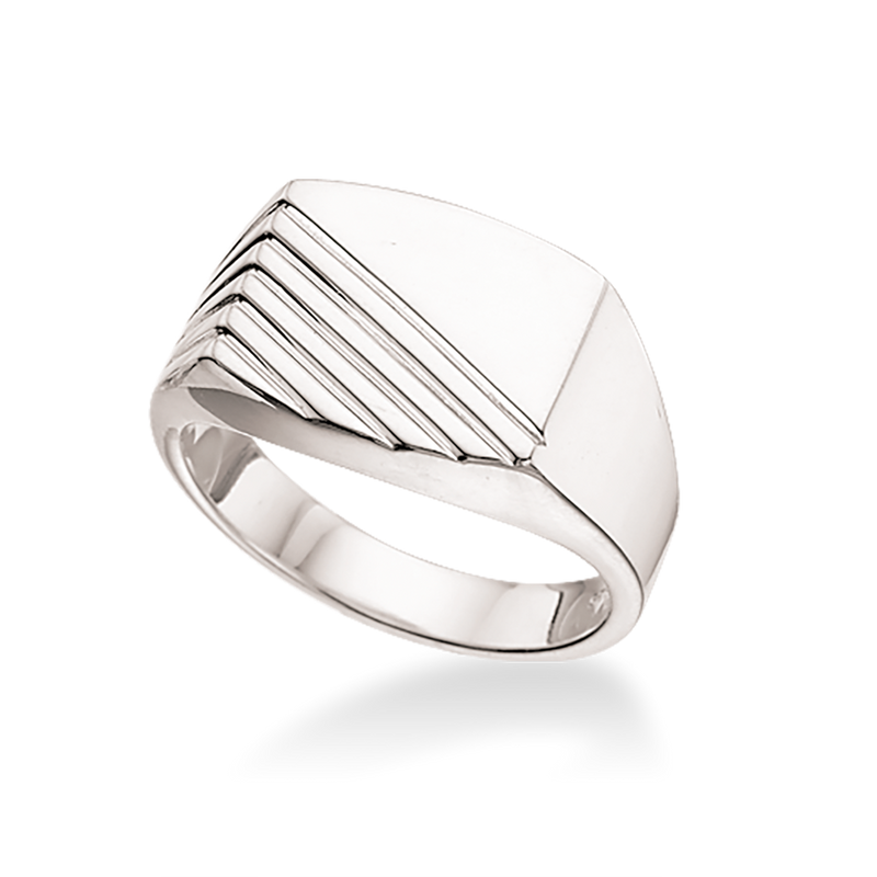 Køb Scrouples - Herre ring blank sølv med streger - Model nr.: 791122 hos Guldsmed Smeds