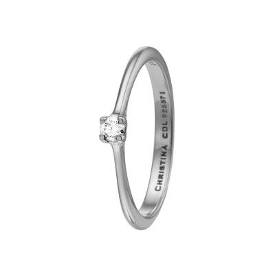 Køb Christina Jewelry - Ring, Labgrown Diamond 0,10 ct, sølv - Model: 800-8.1.A hos Guldsmed Smeds