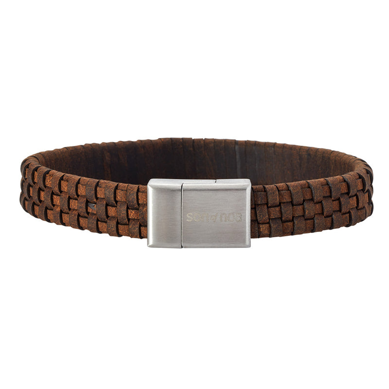 Køb Son of noa - SON bracelet brown calf leather 21cm 12mm - Model: 897 000-BROWN21 hos Guldsmed Smeds