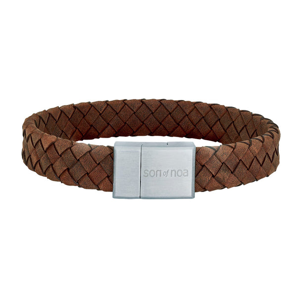 Køb Son of noa - SON bracelet brown calf leather 21cm 12mm - Model: 897 014-BROWN21 hos Guldsmed Smeds