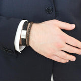 Son of noa - Herre mørkebrunt læder armbånd, 21cm - Model: 897 022-BROWN21