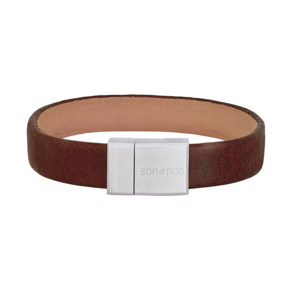 Køb Son of noa - SON bracelet brown calf leather 21cm 12mm - Model: 897 015-BROWN21 hos Guldsmed Smeds
