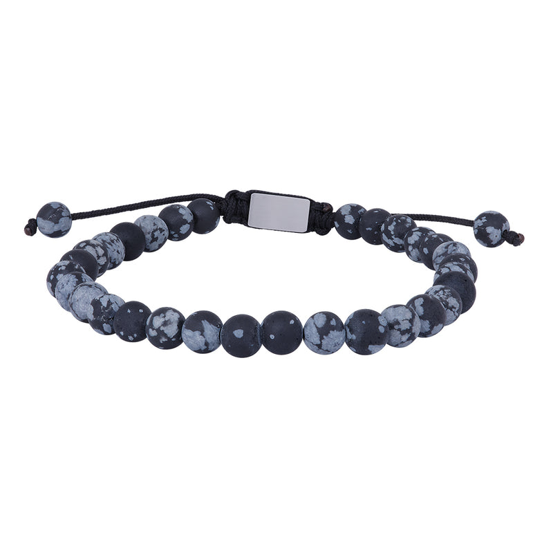 Køb Son of noa - SON bracelet matt snowflake obsidian 19cm - 25 cm - Model: 898 003-21 hos Guldsmed Smeds
