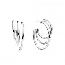 Køb Lund Copenhagen - Ørestik med 3 ringe diameter 33mm sølv - Model: 9091024-4 hos Guldsmed Smeds