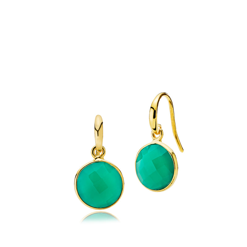 Køb Izabel Camille - PRIMA DONNA øreringe med grøn onyx i guldbelagt sterlingsølv - Model: a1460gs-Green hos Guldsmed Smeds