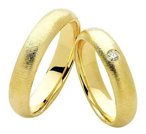 Køb Nuran - 14 kt. vielsesringe m. 0,05 ct. - Modelnr.: A4050RG hos Guldsmed Smeds