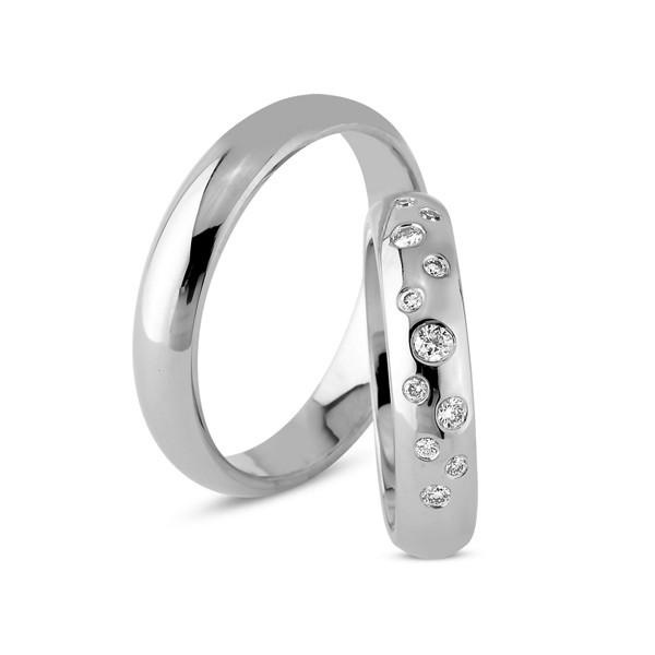 Køb Nuran - 14kt. stjernedrysset vielsesringe m 0,15ct w/vs br - Modelnr.: A4066HVG hos Guldsmed Smeds