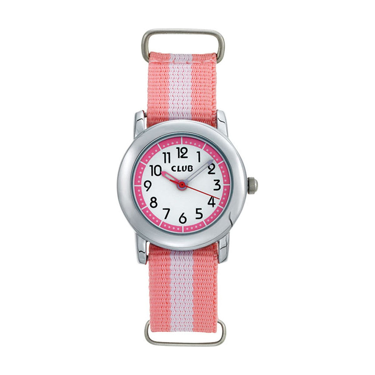Køb CLUB - PIGE UR - CROM M PINK/HVID NATO REM - Model: A56528-1S0A hos Guldsmed Smeds