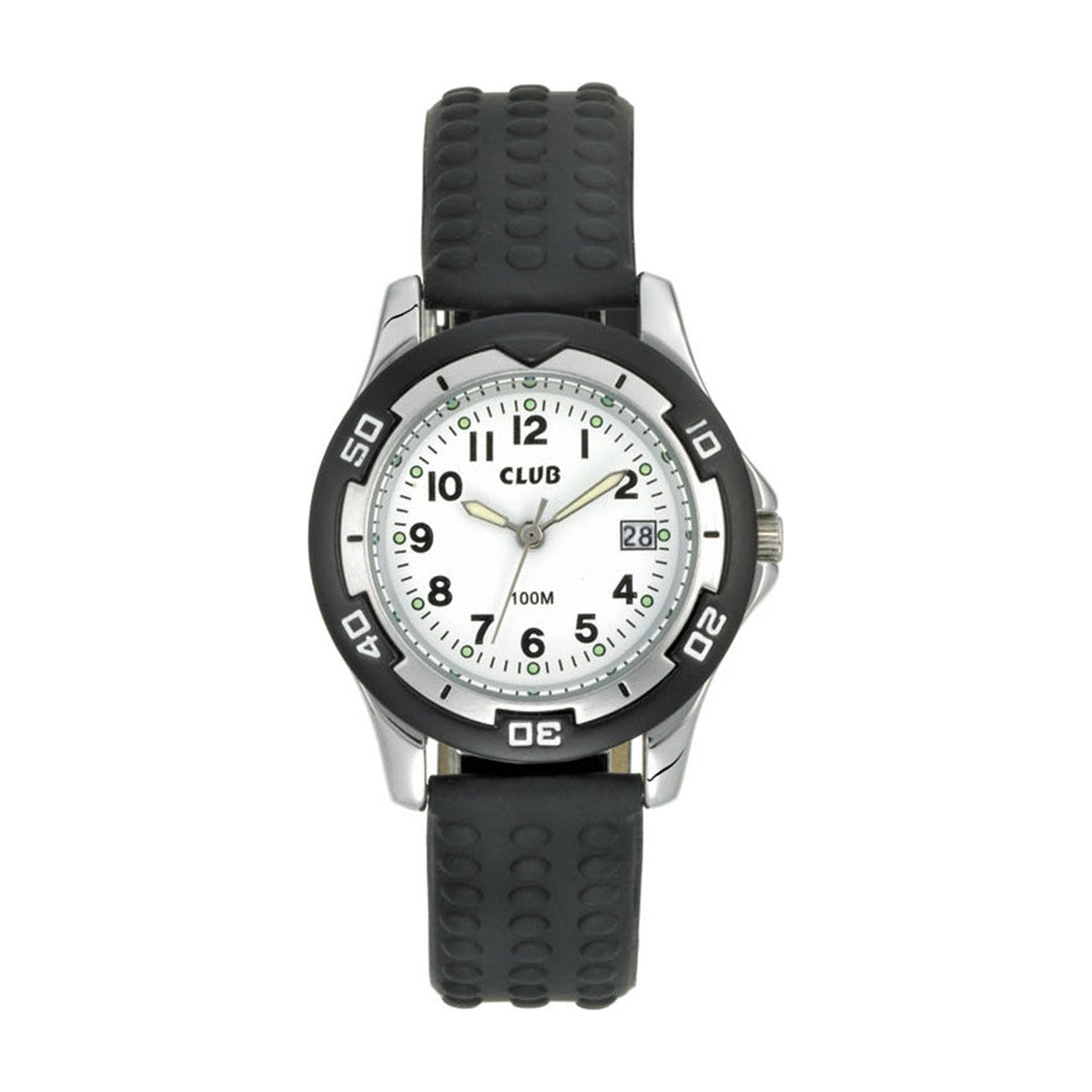 Køb CLUB - DRENGE UR - CROM MED SORT GUMMI REM - Model: A65168S0A hos Guldsmed Smeds