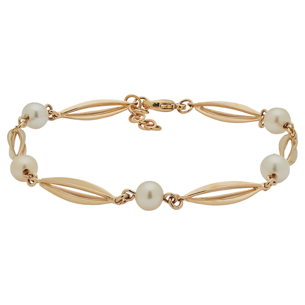 Køb Siersbøl - 8 kt.guld armbånd, Bur & perle (fwp) - Modelnr: A816 002 3 hos Guldsmed Smeds