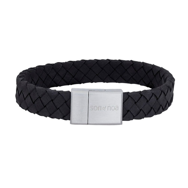 Køb Son of noa - SON bracelet black calf leather 21cm 12mm - Model: 897 014-BLACK21 hos Guldsmed Smeds
