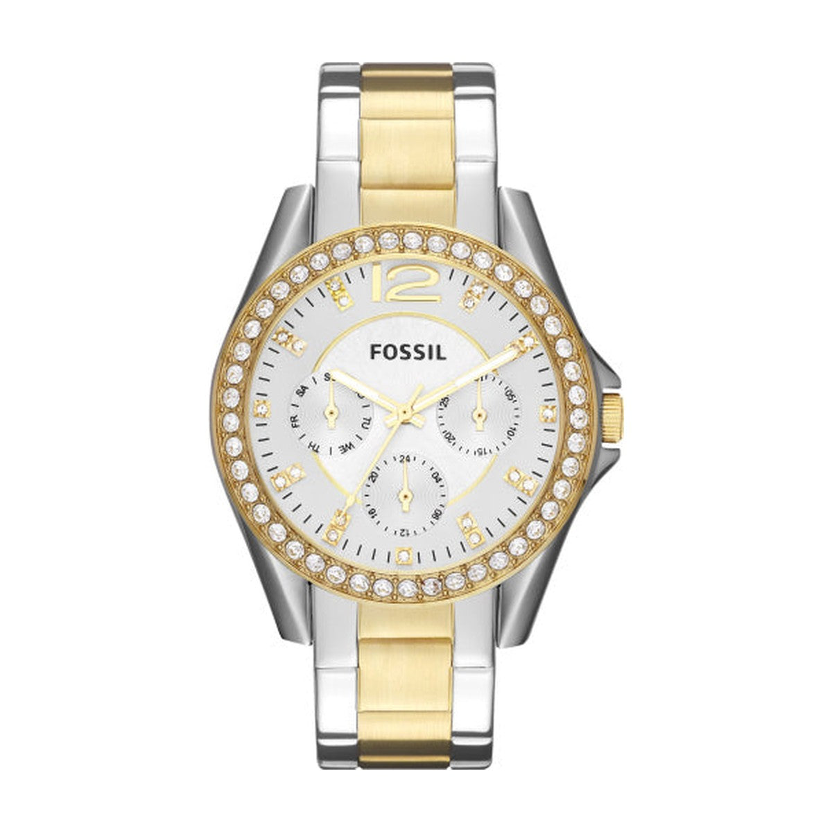 Køb Fossil - Dame ur 2-tone stål/forgyldt med kronograf - Modelnr.: ES3204 hos Guldsmed Smeds