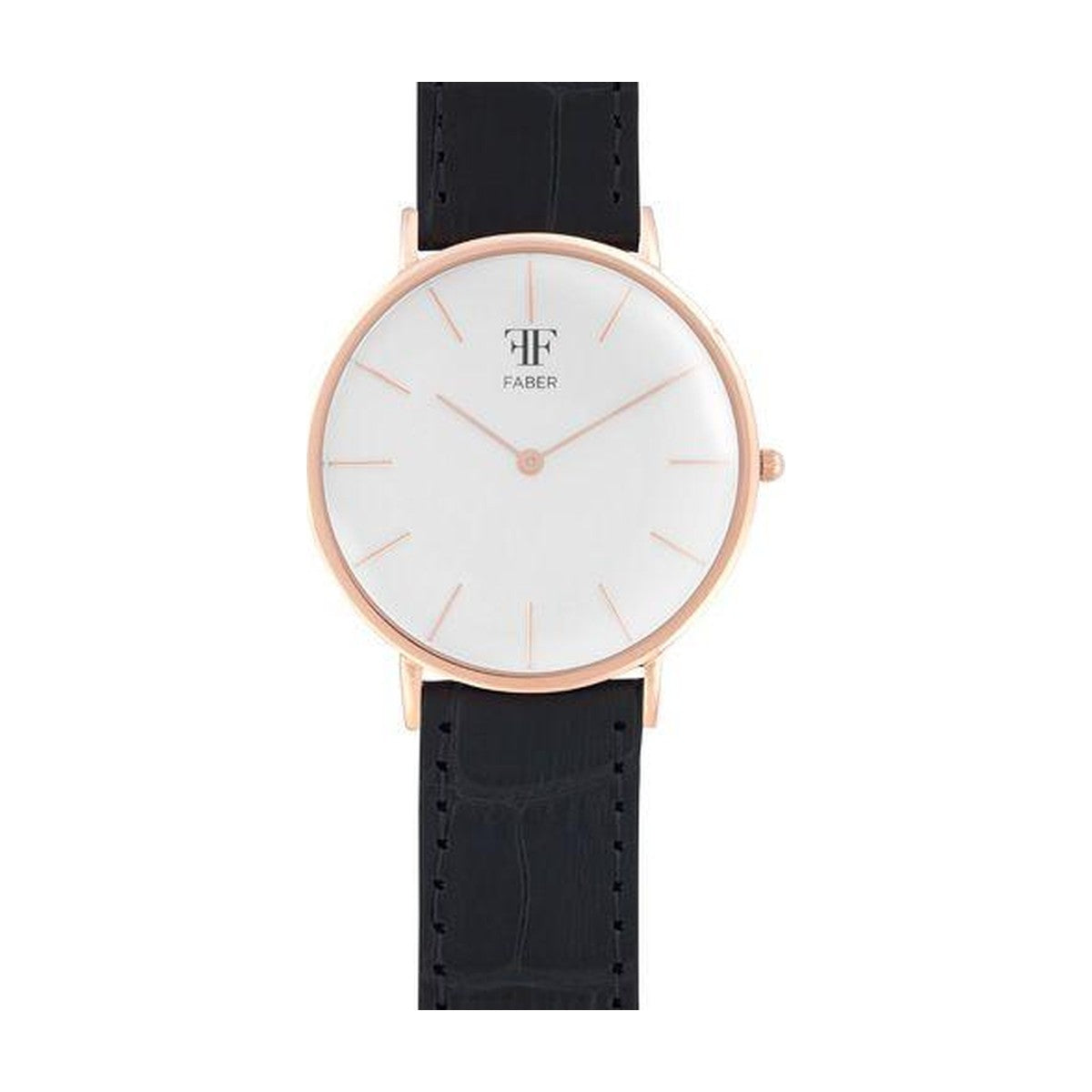 Køb Faber Time - 40 mm rosa forgyldt ur, hvidentity urskive. - Modelnr.: F707RG hos Guldsmed Smeds