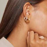 Enamel - Sølv Everly hoops 15 mm - Model: E29SM