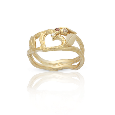 Køb Nuran - 14kt. Guldring med diamant 0,04ct w/vs - Model: L1758 004 hos Guldsmed Smeds