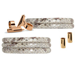 Køb Christina Jewelry & Watches - Watch cord set, Silver snake lædersæt til ur, 16mm eller 18mm - Modelnr.: 604-SS hos Guldsmed Smeds