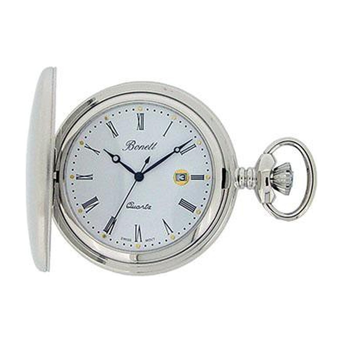 Køb Bonett - Stål - incl. kæde Ø47mm - Lommeur - Modelnr.: 428SMR hos Guldsmed Smeds