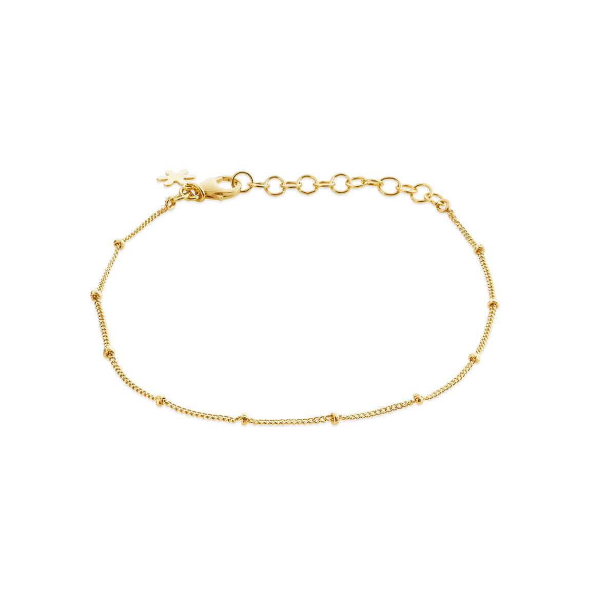 Køb Susanne Friis Bjørner - Armbånd sølv forgyldt mini panzer med kugler - Modelnr.: SFB-1831-2-20 hos Guldsmed Smeds