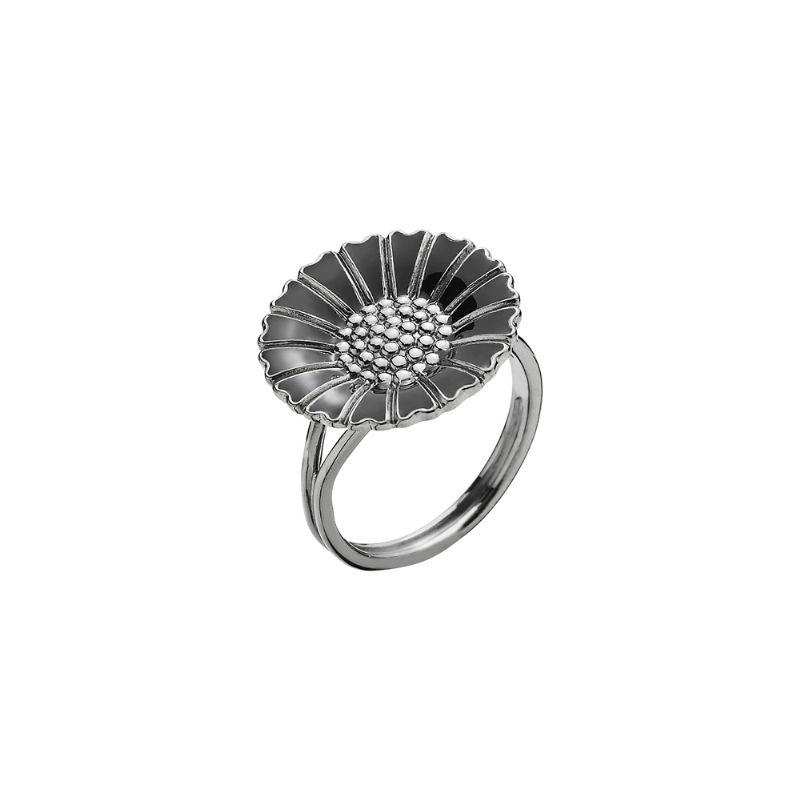 Køb Lund of Copenhagen - SØLV SORT RHO MARGUERITE RING 18MM - Modelnr.: 907018-S-RH hos Guldsmed Smeds
