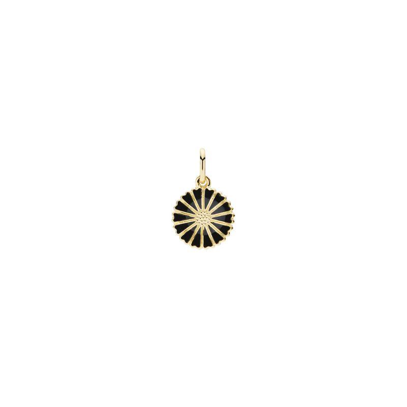 Køb Lund of Copenhagen - Marguerit vedhæng 11mm Sort forgyldt - Modelnr.: 908011-s-f hos Guldsmed Smeds
