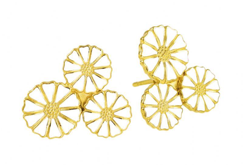 Køb Lund of Copenhagen - Ørestik med tre blomster - Modelnr.: 909007-4-m hos Guldsmed Smeds
