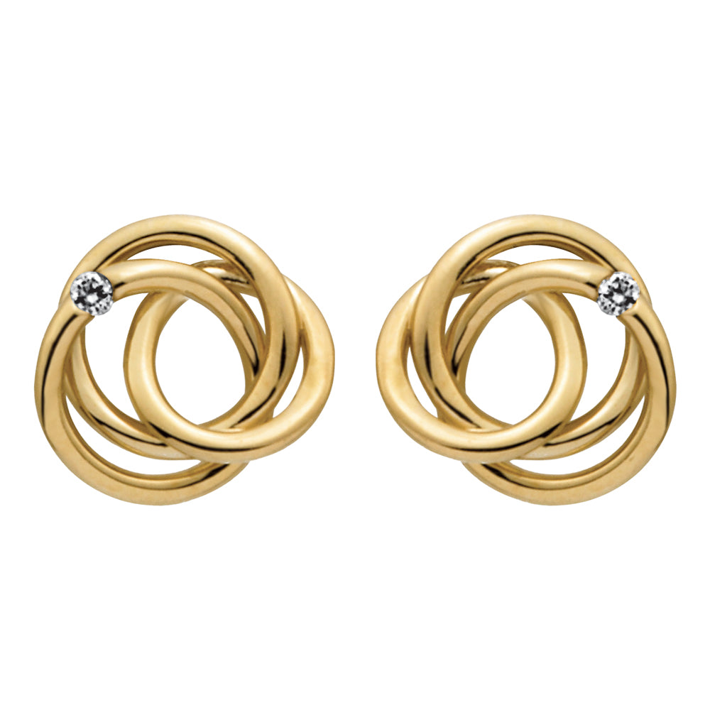 Køb Nordahl Andersen - 14 kt. ørestik med diamant 0,020ct. w/si - Modelnr: 318 026BR5 hos Guldsmed Smeds