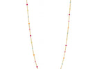 Køb Enamel - Forgyldt sølv Halskæde Lola Rainbow m. emalje - Model: N55G-rainbow hos Guldsmed Smeds